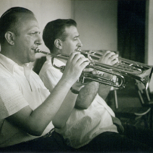 Prager and Vacchiano rehearsing