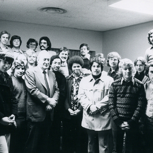 Birthday party at Juilliard, 1975 (Photo by Mel Broiles)