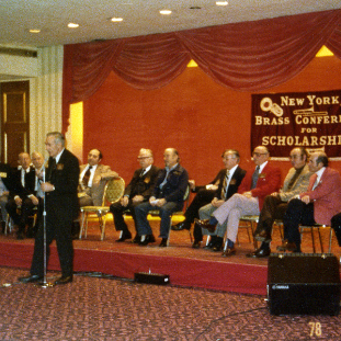 Vacchiano at his NYBCS roast in 1978